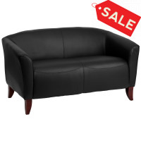 Flash Furniture HERCULES Imperial Series Black Leather Love Seat 111-2-BK-GG